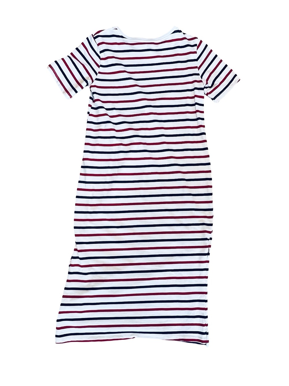 Pomander Place Tuckernuck Women’s Sz S Red Blue White Stripe Midi Dress Cotton - Picture 6 of 11